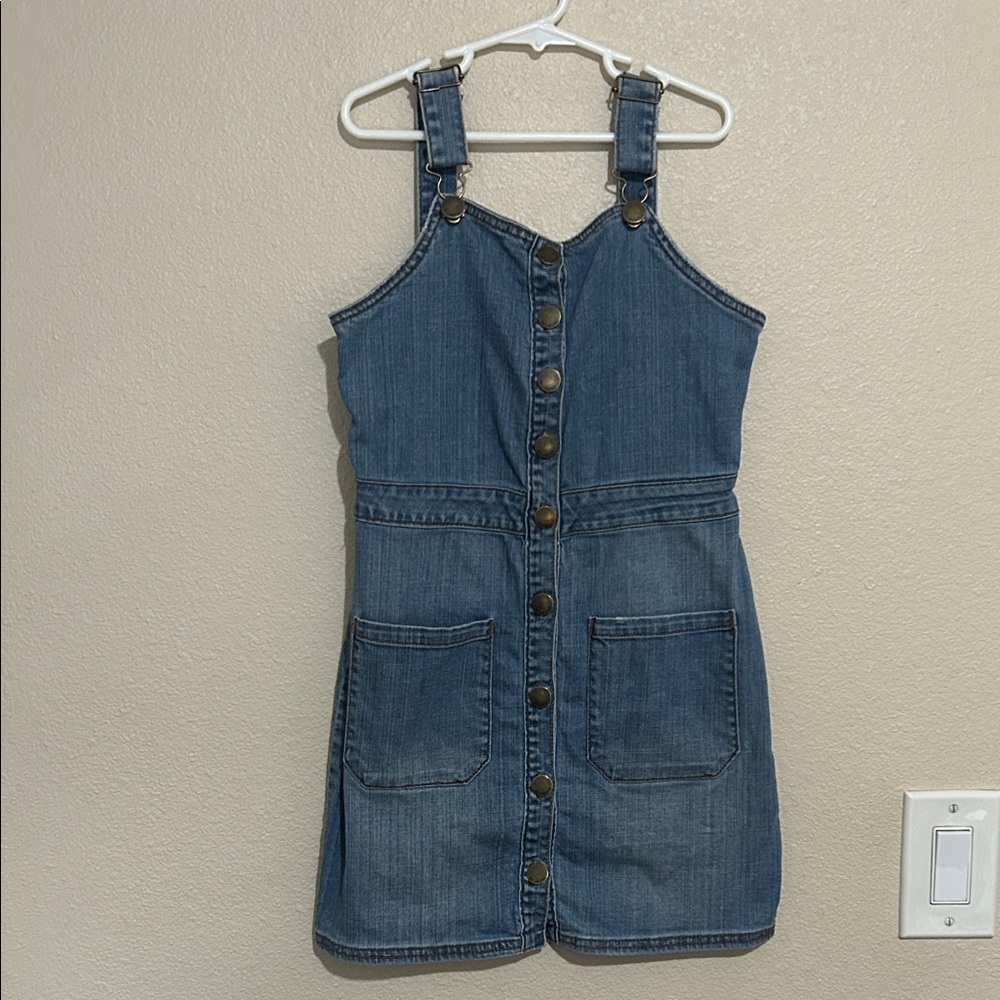 Billabong Blue Denim Kids Dress with Pockets